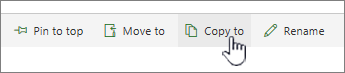 Move to and Copy to buttons in SharePoint in Microsoft 365